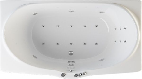 Ванна гідромасажна EGO Artemida 190x104 (3 компл.) зона спини зліва